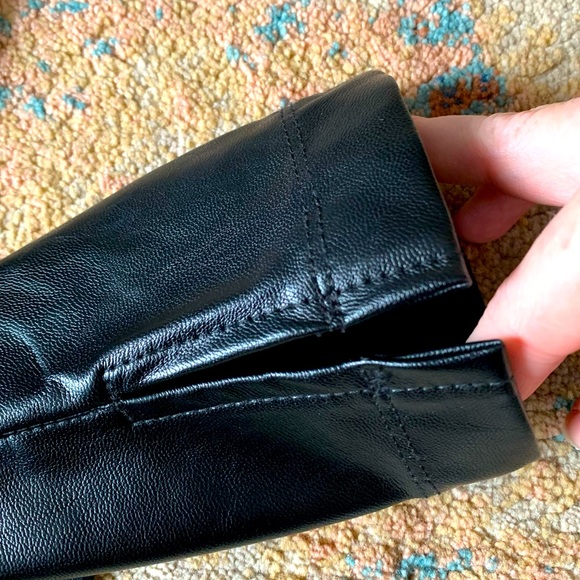 Dex, Faux Leather Stretch Biker Leggings, Black, size S - Picture 5 of 7